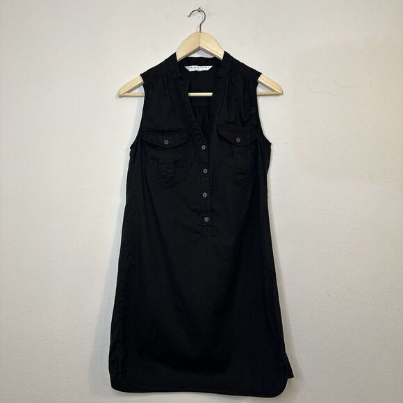 Trina Turk size 2 black sleeveless textured cotton blend shift dress 179316 - Picture 1 of 7